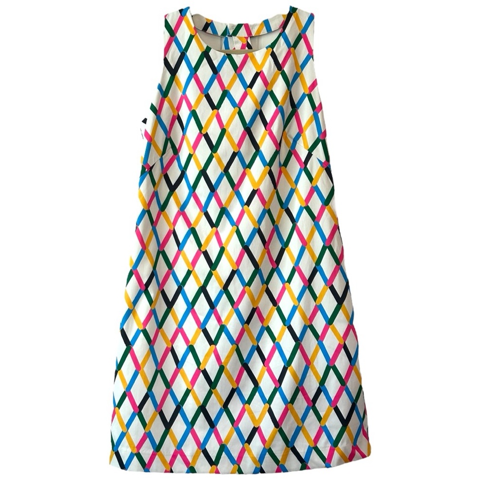 Jade by Melody Tam Women’s Sleeveless Colorful Diamond Pattern Dress Sz M